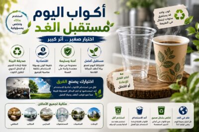 الأكواب البلاستيك الشفافة والأكواب الورقية للمشروبات