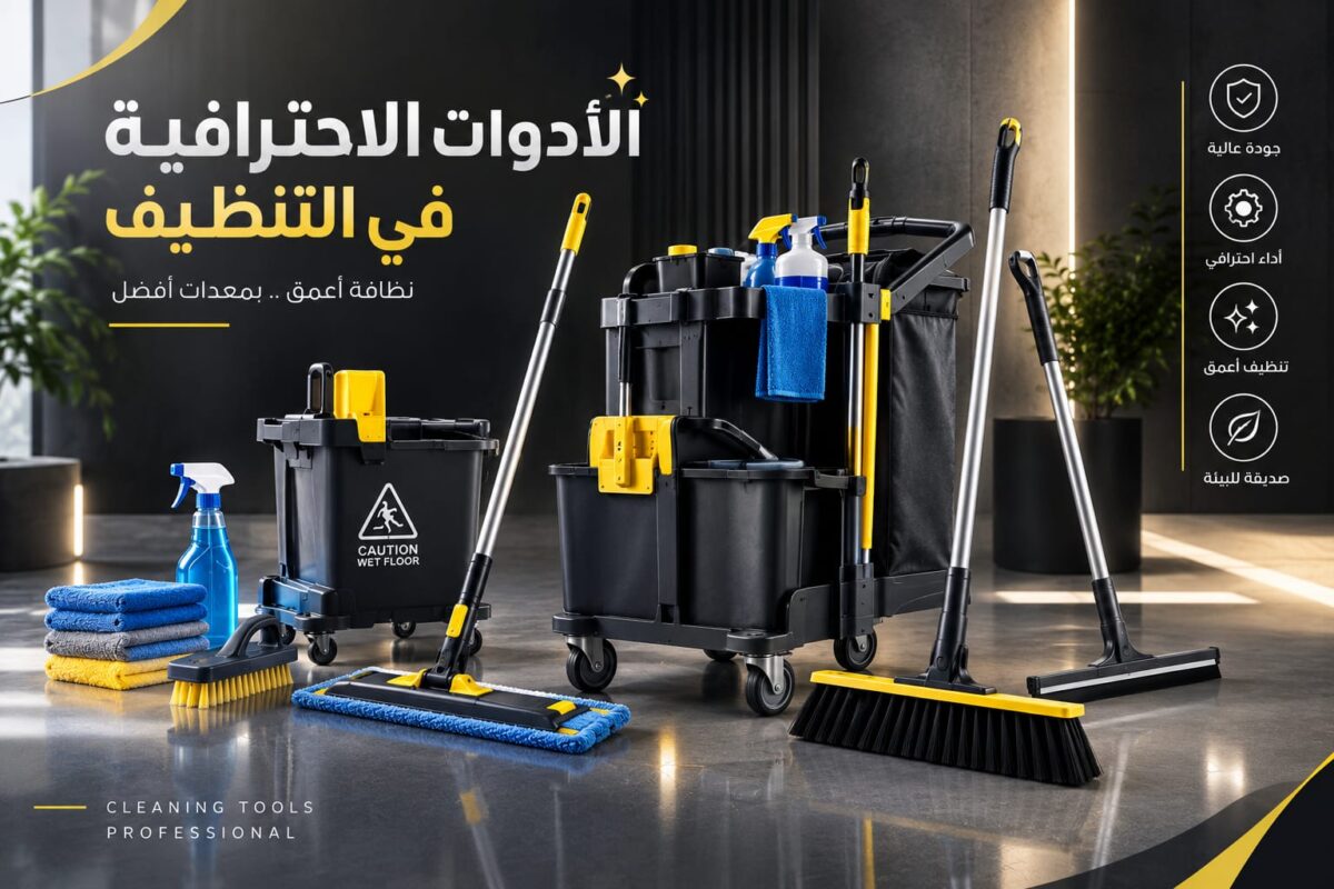 الأدوات الاحترافية في التنظيف ومعدات النظافة